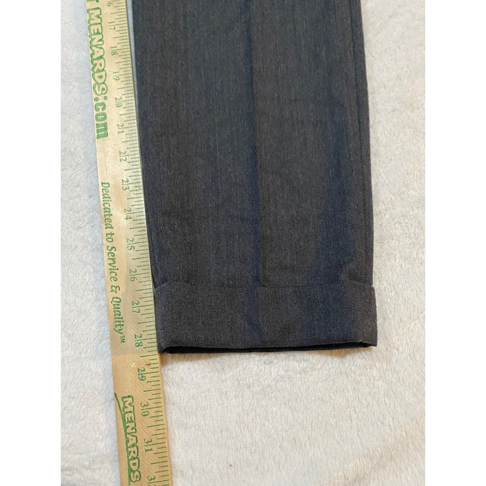 Banana Republic Mens 33x30(28?) Modern Slim Fit Wool Herringbone Pants Charcoal - Picture 2 of 9